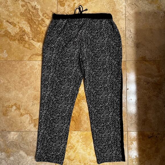 NEW Vince Camuto Tuxedo Striped Sporty Casual Two Tone Drawstring Straight Ankl… - Picture 7 of 13